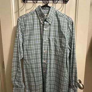 Duck Head - Performance Poplin Sport Shirt - Blue/Green - Small - Open to offers